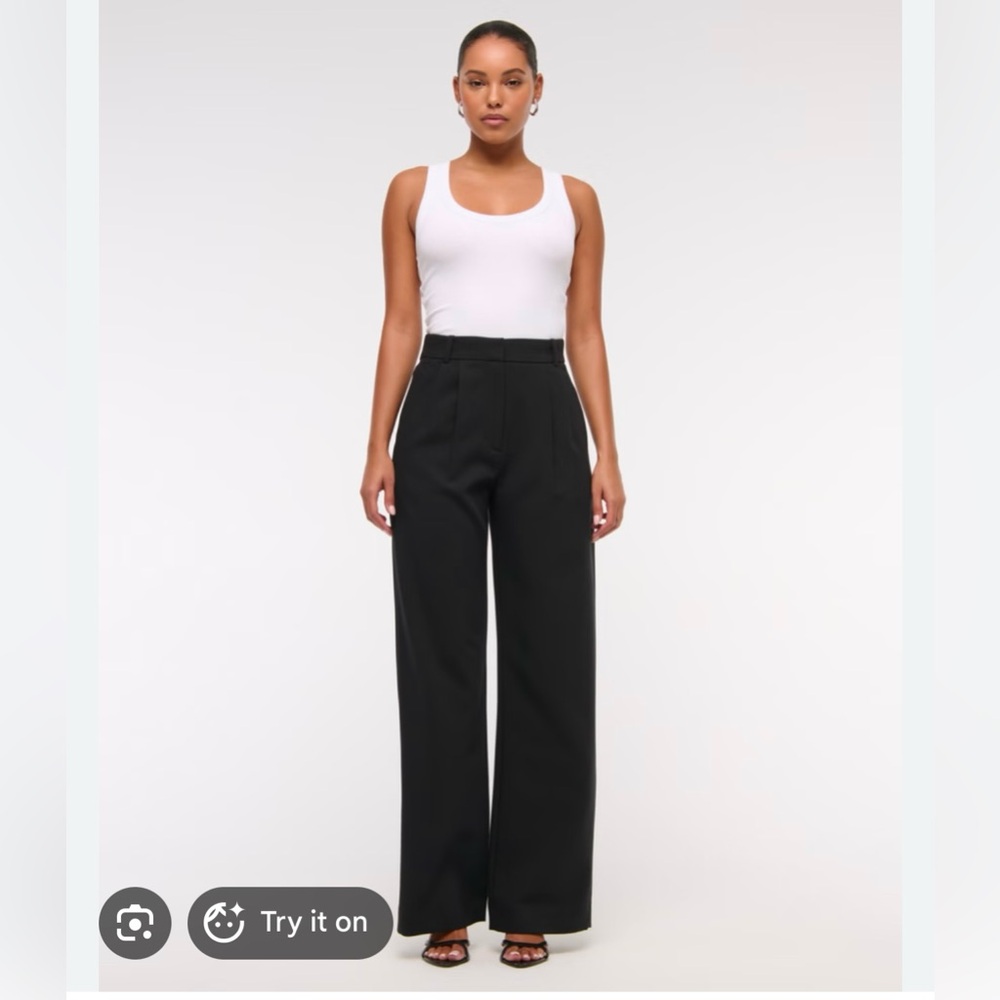 Abercrombie & Fitch Sloane Tailored Wide Leg Pants